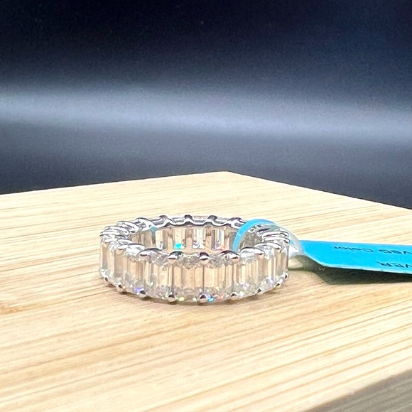 925 Sterling Silver 6.30CT MOISSANITE eternity band ring size 5 - Picture 12 of 17